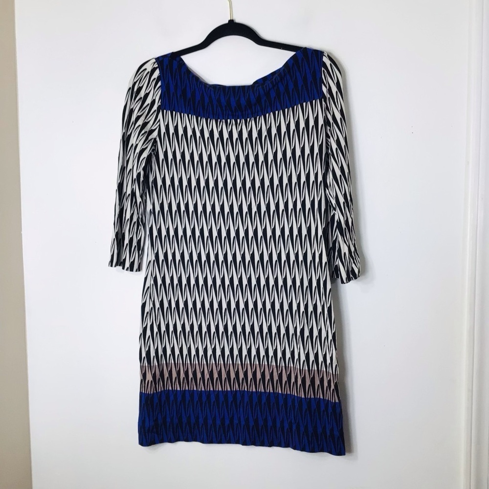 Diane von Furstenberg dress women silk 8 blue multicolor